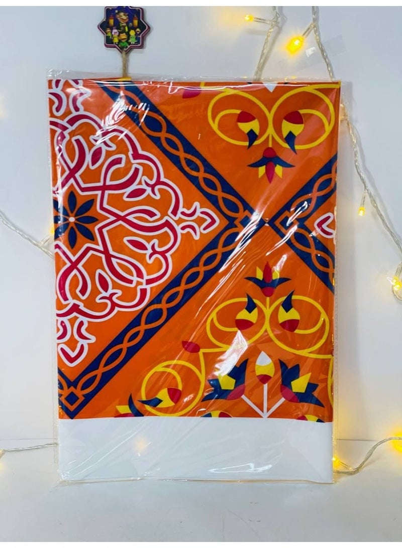 مفرش رمضان البلاستيك المنقوشة اشكال رمضانية بالألوان المختلفة مفرش السفرة المقاس : ١٢٠*١٢٠ سم - Image 2